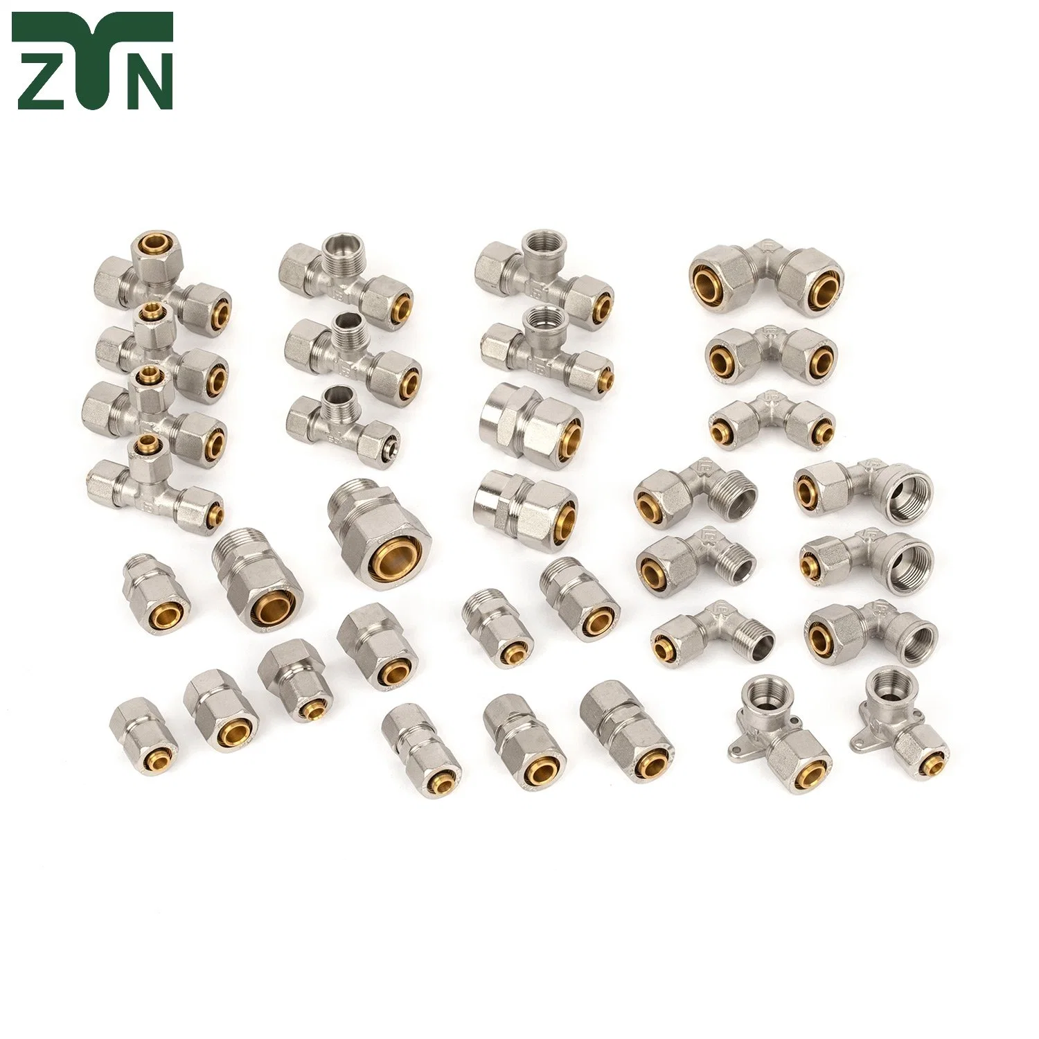 Combination & Joint Fittings Pipe Copper Connector Threaded Pipe Fitting Brass Compression Fitting