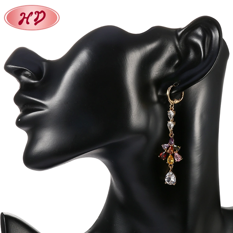 New Design Fashion Earring Gold Jewelry Rose Gold Color Plated Drop Earrings for Women