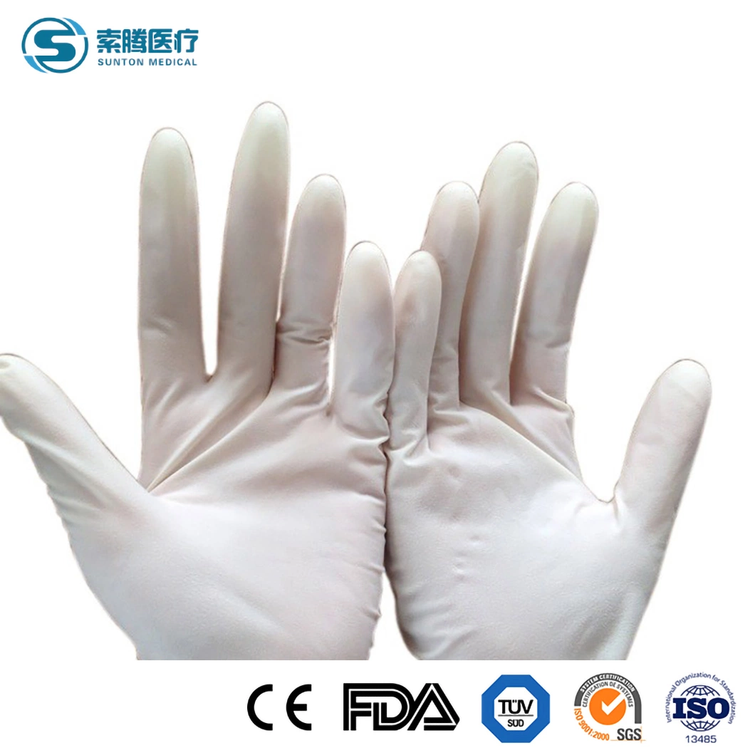 Sunton M L S XL Size Latex Gloves Wholesale/Supplier Disposable Medical Grade Mitten China Wear-Resistant Surgical Gloves Manufacturing Sample Available Latex Glove