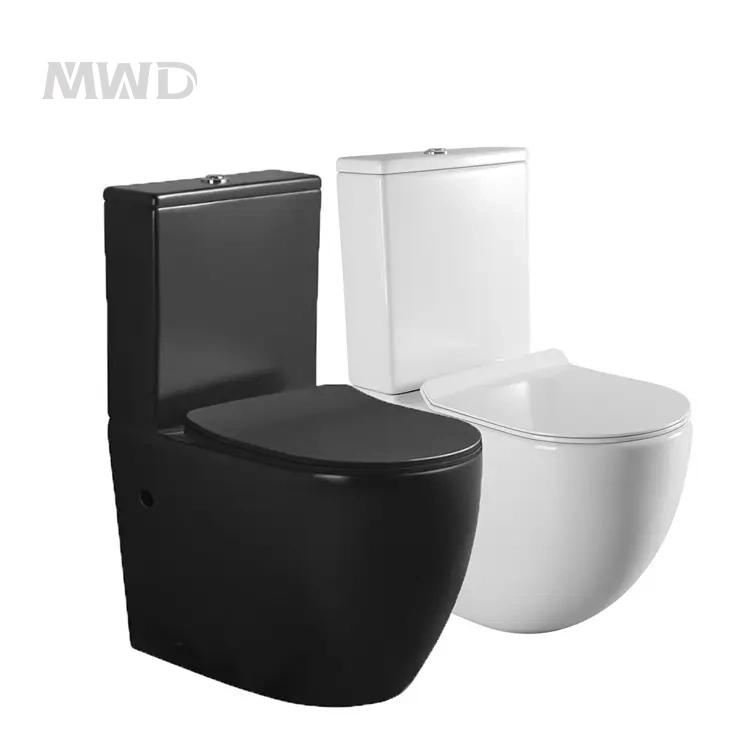 Customization China Bathroom Watermark Toilet Ceramic Wc Toilet Two Piece P Trap Toilet