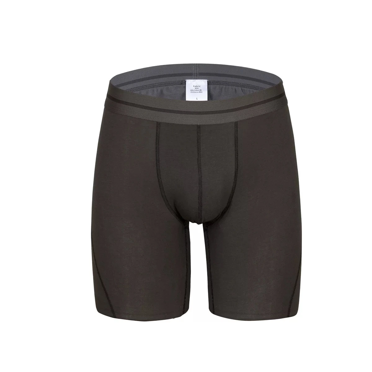 Long Leg coton solide hommes Sous-vêtements Caleçon confortable