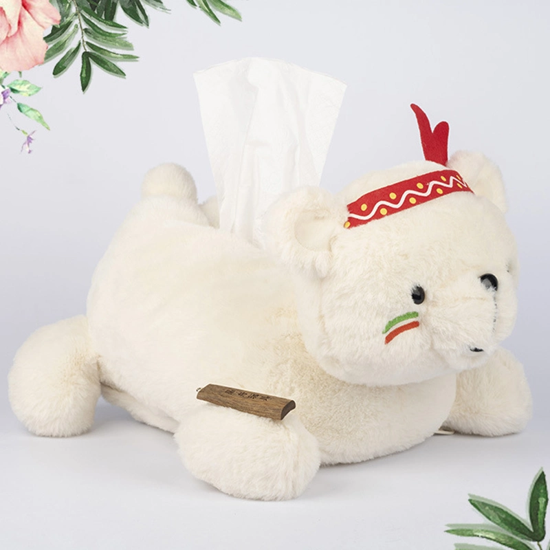 Wholesale Cute Furry Soft Rabbit Animal Removable Napkin Cover Tissue Box Plush