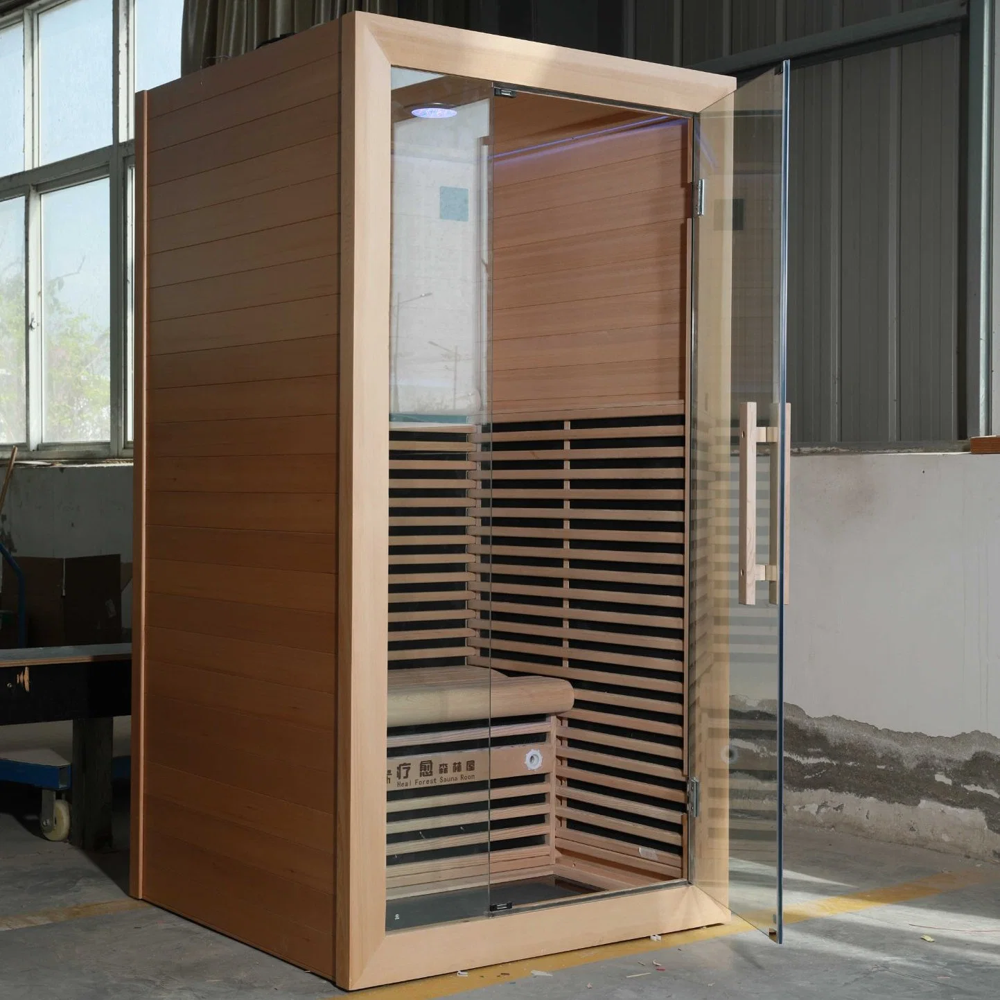 Relaxation Oasis Infrared Sauna Room for Unwinding in Luxury Apartments