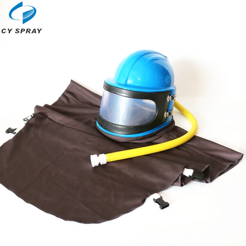 ABS Sandblast Helmet with Cape Sand Blasting Protecting Hood