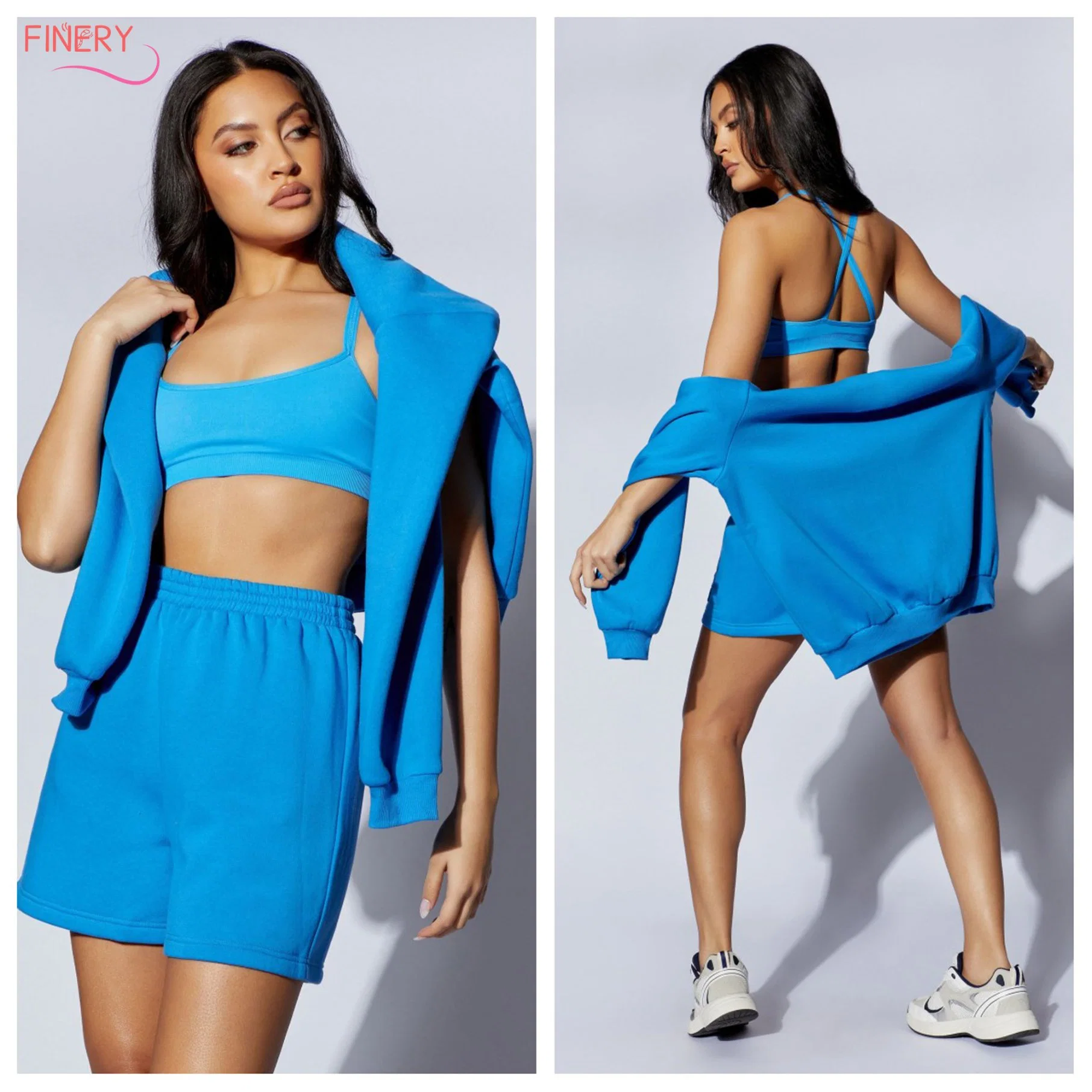Custom Female Lounge Wear Fleece Sweat Shorts Women Cotton Gym Casual Women&prime; S Shorts