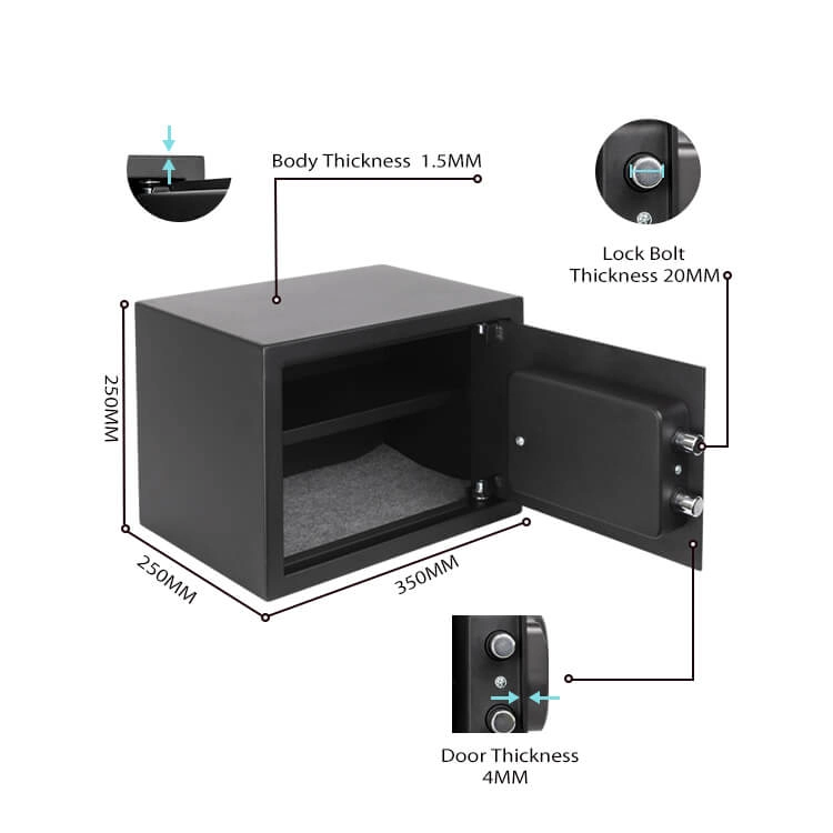 Tucen Quick Access Fingerprint Safe Box Security Box