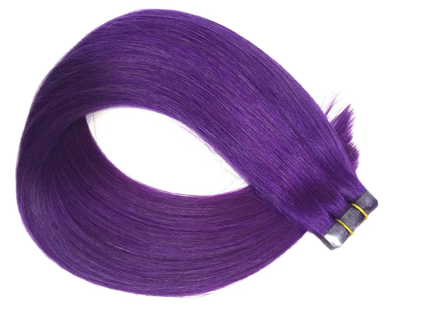 Aviva el cabello humano Virgen de la cinta en la extensión de cabello humano de 18 pulgadas 20pcs sedoso de color violeta tejiendo recto