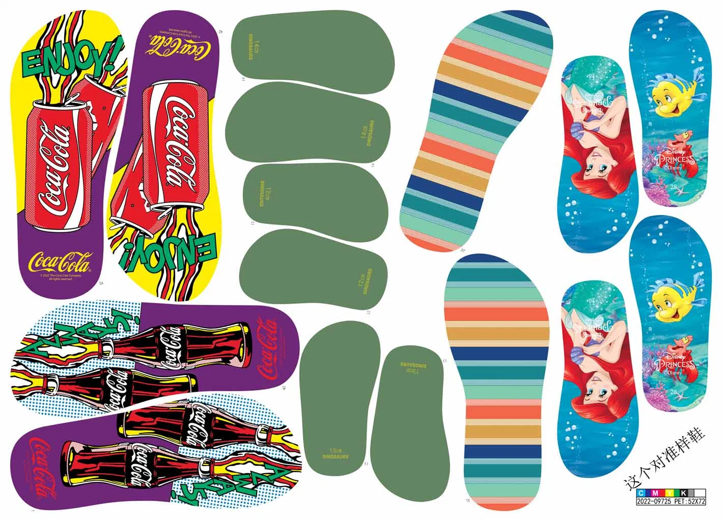 Custom Heat Transfers Paper for EVA Slipper Flip Flop Sticker