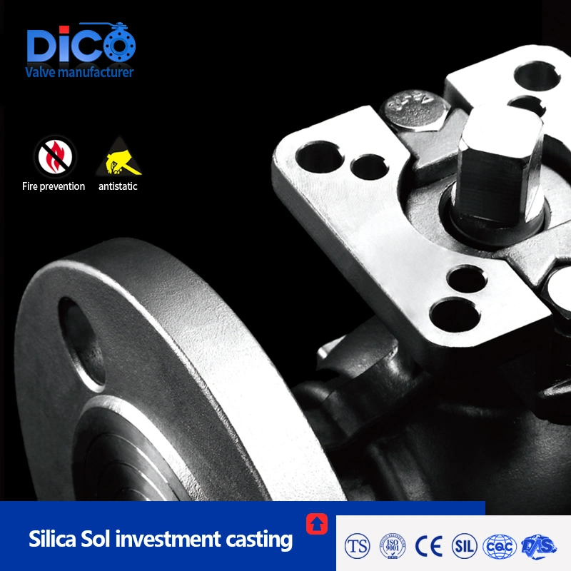 Dico API CE ISO Ts DIN Stainless Steel SS304 /316 3PC Flange Floating Ball Valve