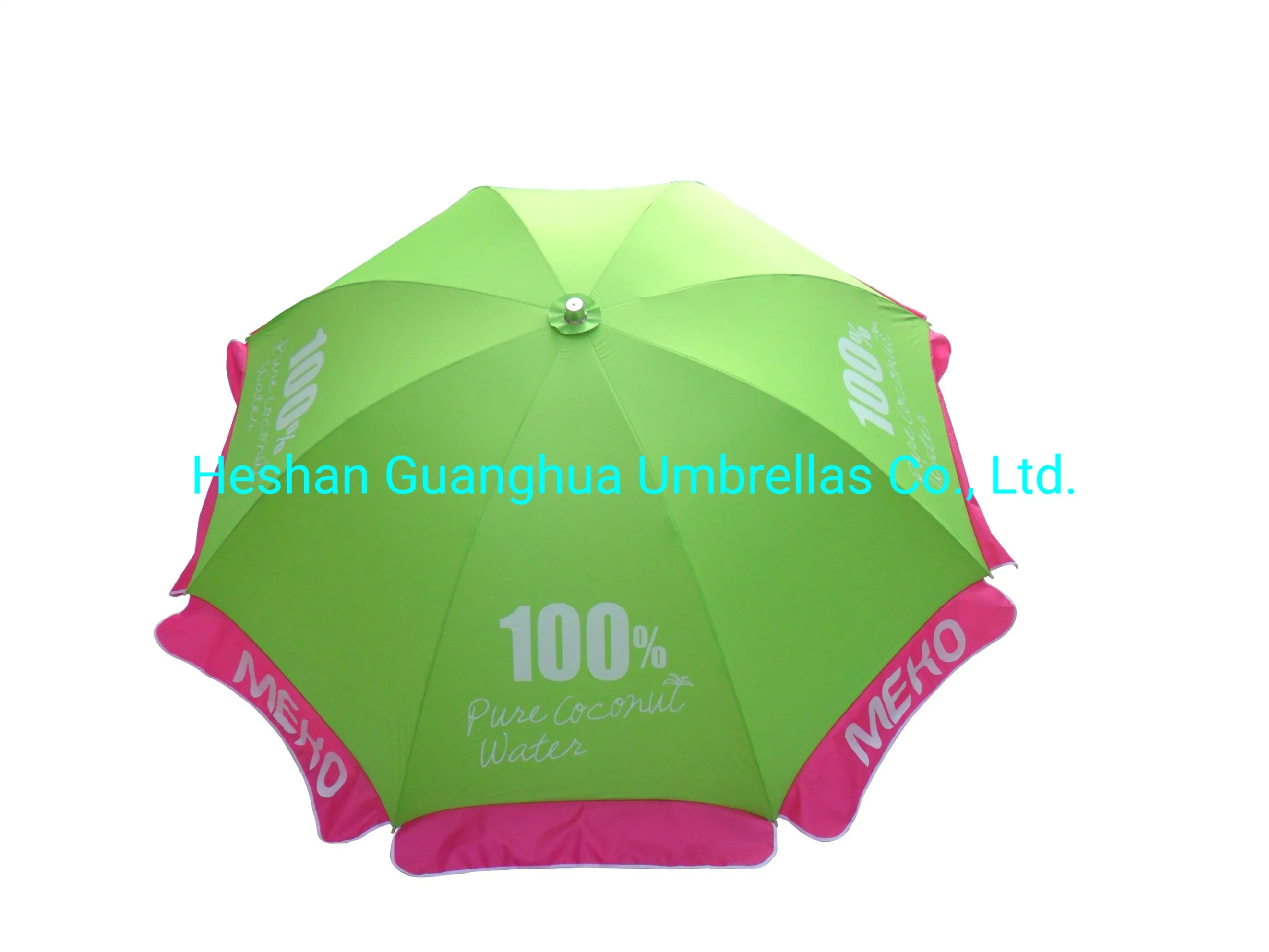 Customized Sublimation Printed Outdoor Promotional Parasol Beach Umbrella