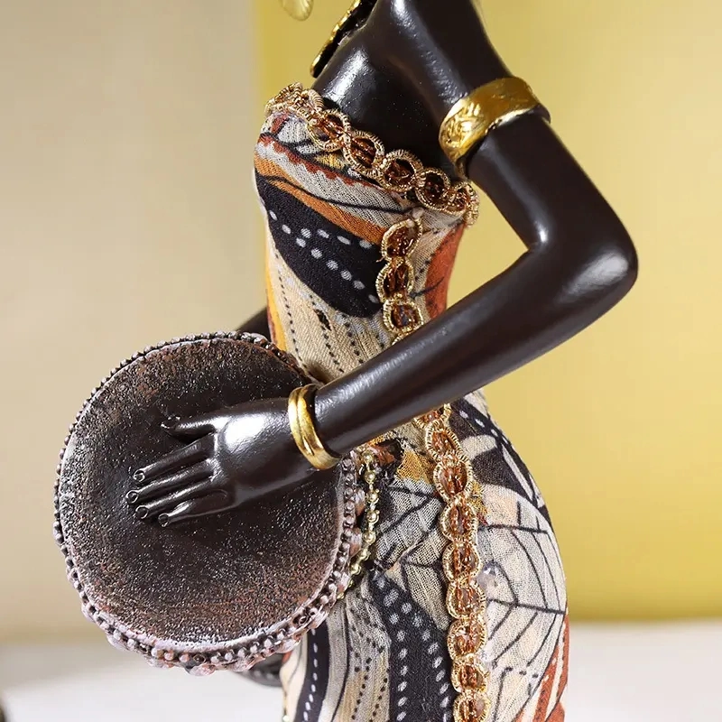 Creative Home Exotic Doll African Character Decorative Resin Handicraft