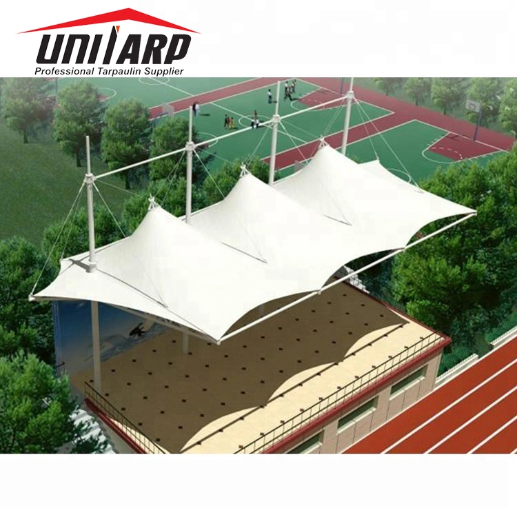 Self-Cleaning PVC Coated Canvas Standard Canopy Stadium Roof Membrane Structure Tensile