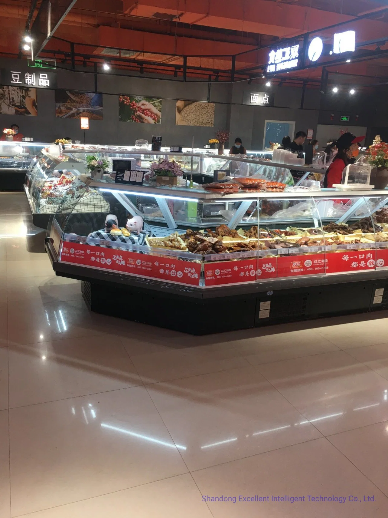 Supermercado nevera Butcher Deli Chiller carne nevera pantalla Congelador