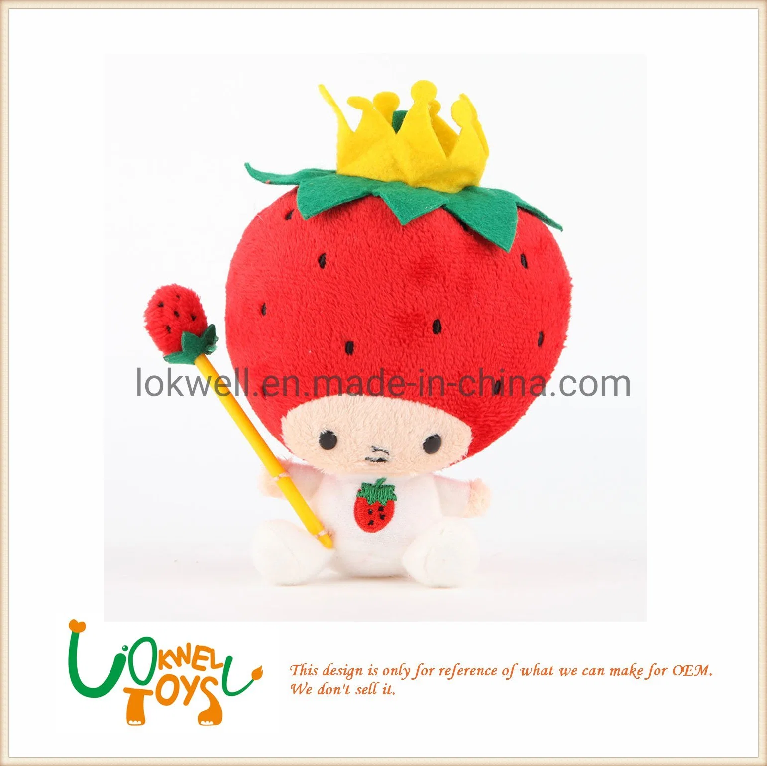 Adorable Soft Stuffed Doll Strawberry King Mascot Plush Toys