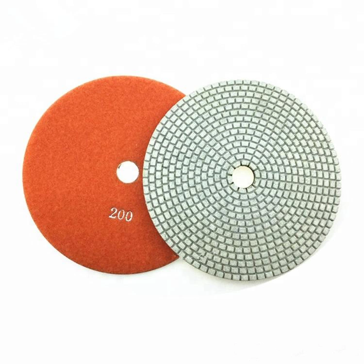 10 Inch D250mm 7 Steps Super Brightness Polishing Pad for Granite Marble Stone Flexible Wet Polishing Pad for Angle Grinder