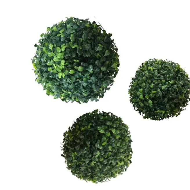 Different Sizes Boxwood Topiary Round Artificial Balls Milan Grass for Decoration Plastic