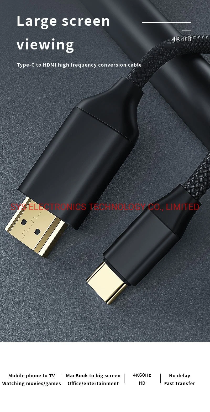 Совместимость с преобразователем типа C - HDMI 4K 60 Гц USB C. К адаптеру HDMI для MacBook PRO Air iPad PRO Pixelbook XPS Galaxy