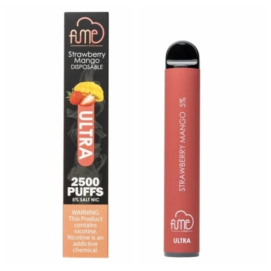 Fume Ultra 2500 Strawberry Cheesecake Flavor Disposable/Chargeable Device 5% Salt Nicotine Vape Pen Electronic Cigarette