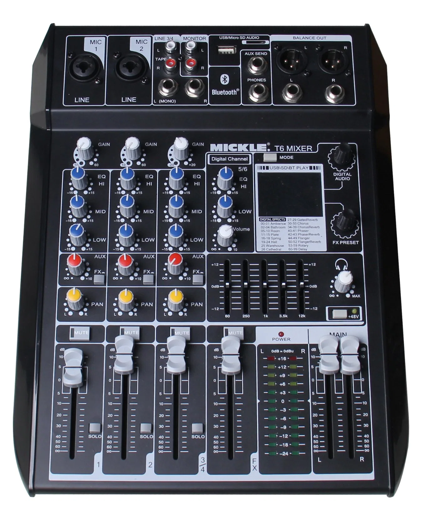 T12 Professional Analog Stage Mixer Audio System Mixer for Home Studio