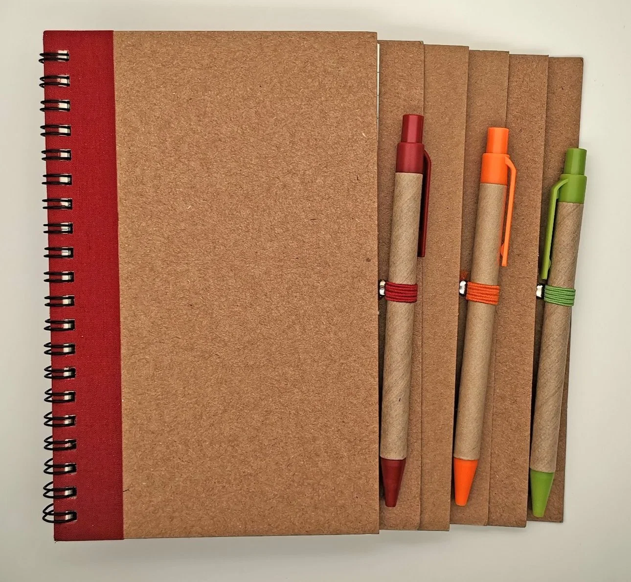 New Design Customized Spiral Notebook with Craft Paper Pen