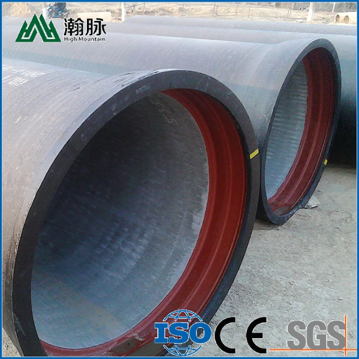 Cast Ductile Iron Coupling Gully Sewer Manhole Cover Cement Lining Ductile Iron Pipes