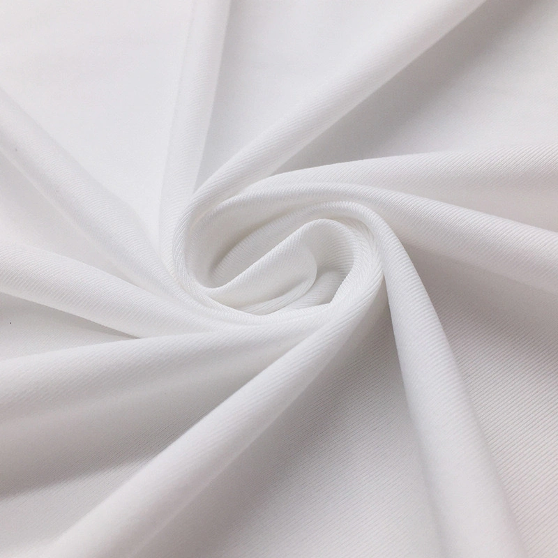 Fashion Top White GSM 200 Fabric for Elastic DTY Single Brush Knit Fabric Jersey Fabric