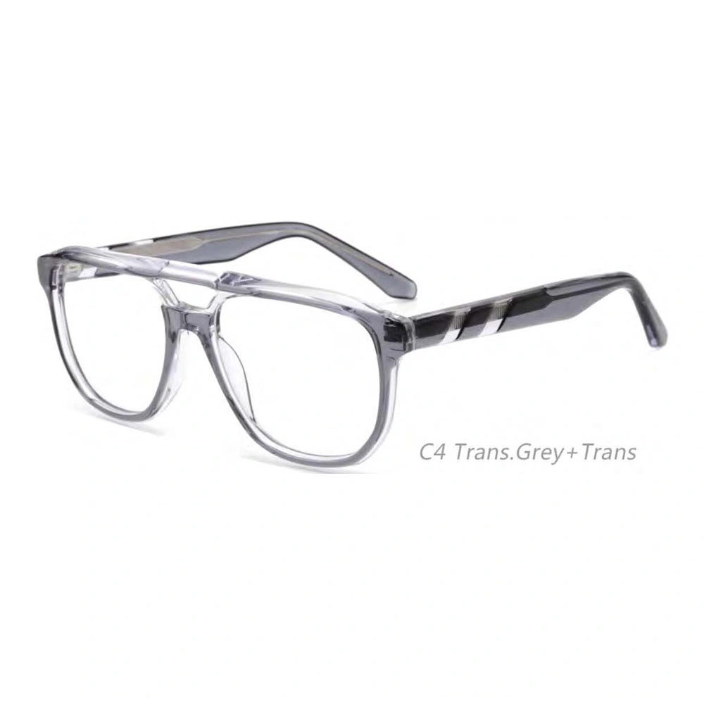 Gd Unique Design Double Color Geometric Pattern Acetate Optical Frames Women Man Eyeglasses Frames Handmade Eyewear