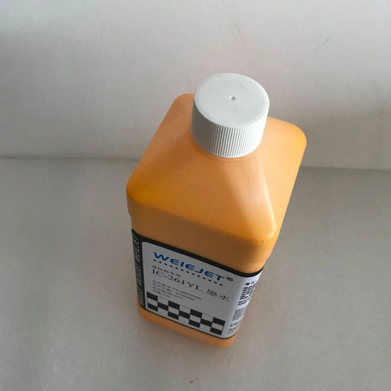 Yellow Ink Pigment Ink for Use in Domino Printer Mc-261yl IC-261yl Color Ink for Coding; Cable/Wire