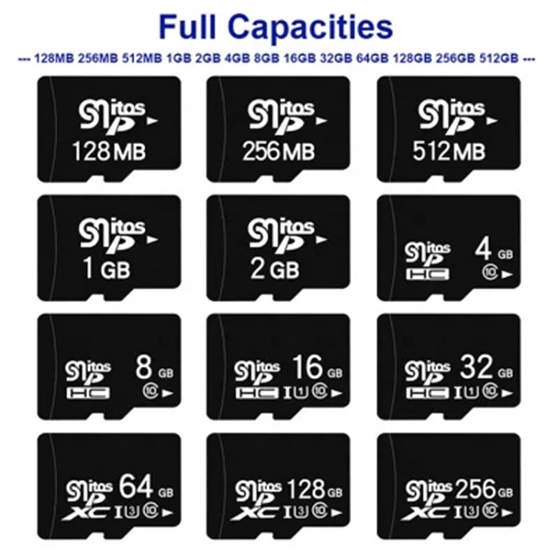 Memória Flash mais rápida Classe 10 U3 armazenamento MICR SD 128 GB TF Cartão 256 GB