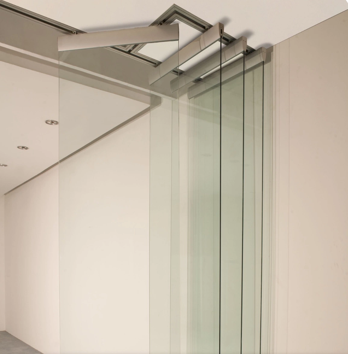 Frameless Partition Office Glass Wall Bifold Folding Door