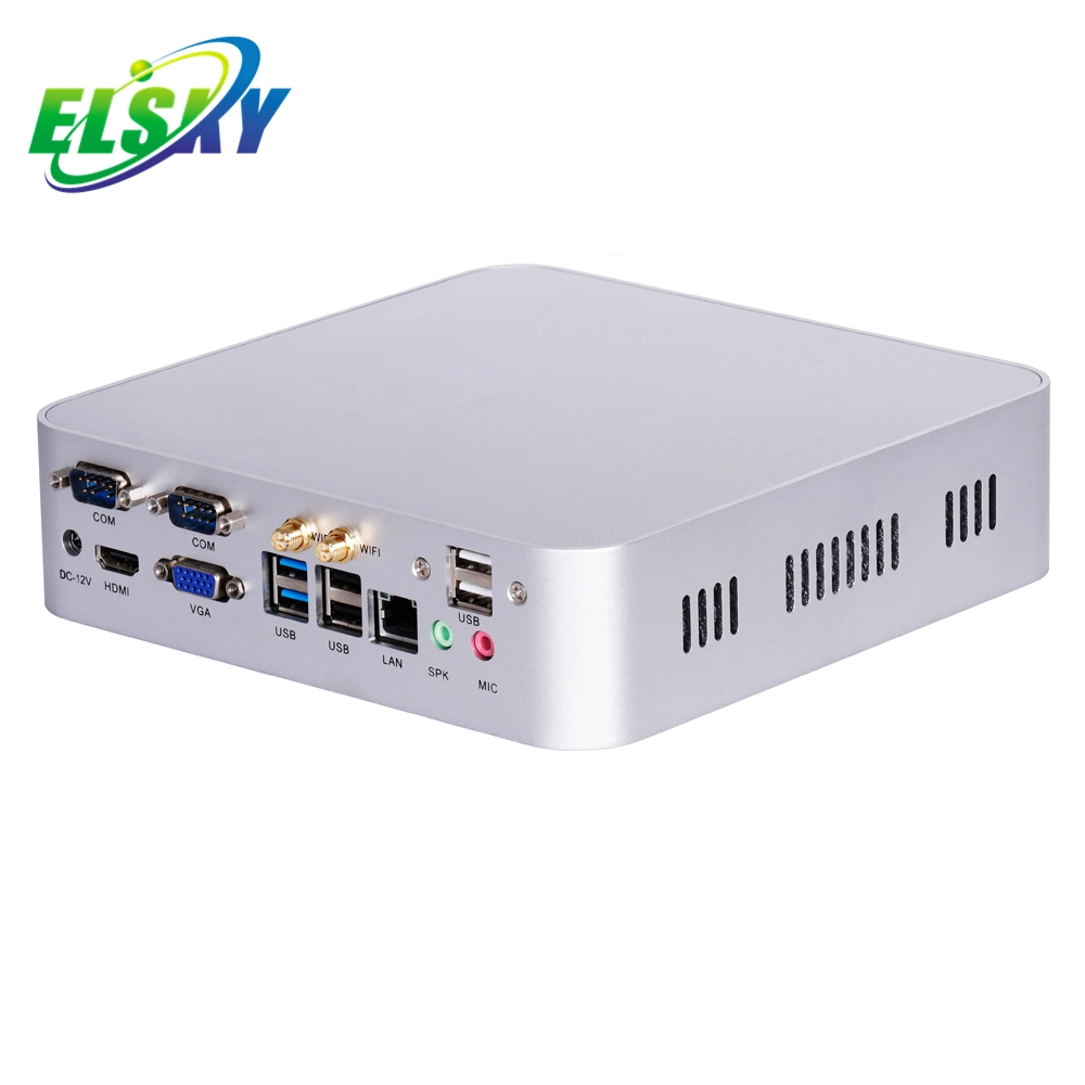 Mini PC HD4000 Elsky Fanless con placa base Mini ITX 10th Unidad de disco duro SSD Gen Dual Core I3-10110u SATA3,0 2*COM Power 12V 4K pantalla