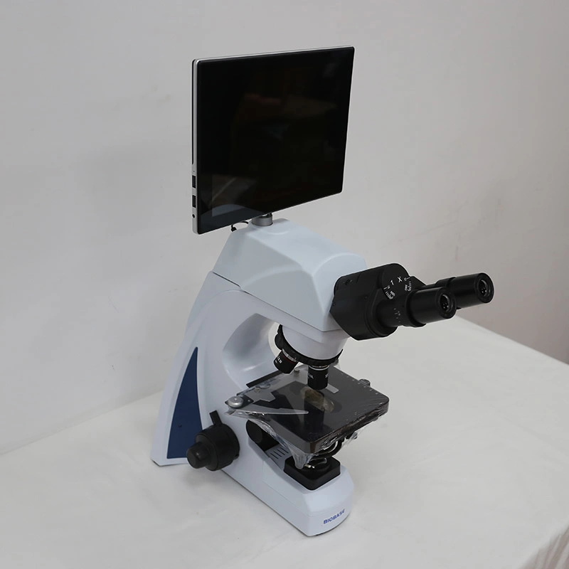 BioBase Digital con pantalla LCD microscopio de laboratorio con cabezal de visualización binocular