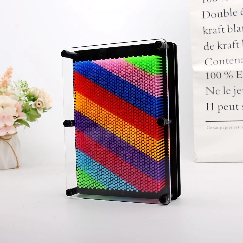 Rainbow 3D Pin Art Toy - Creative & Unique Plastic Board for Kids