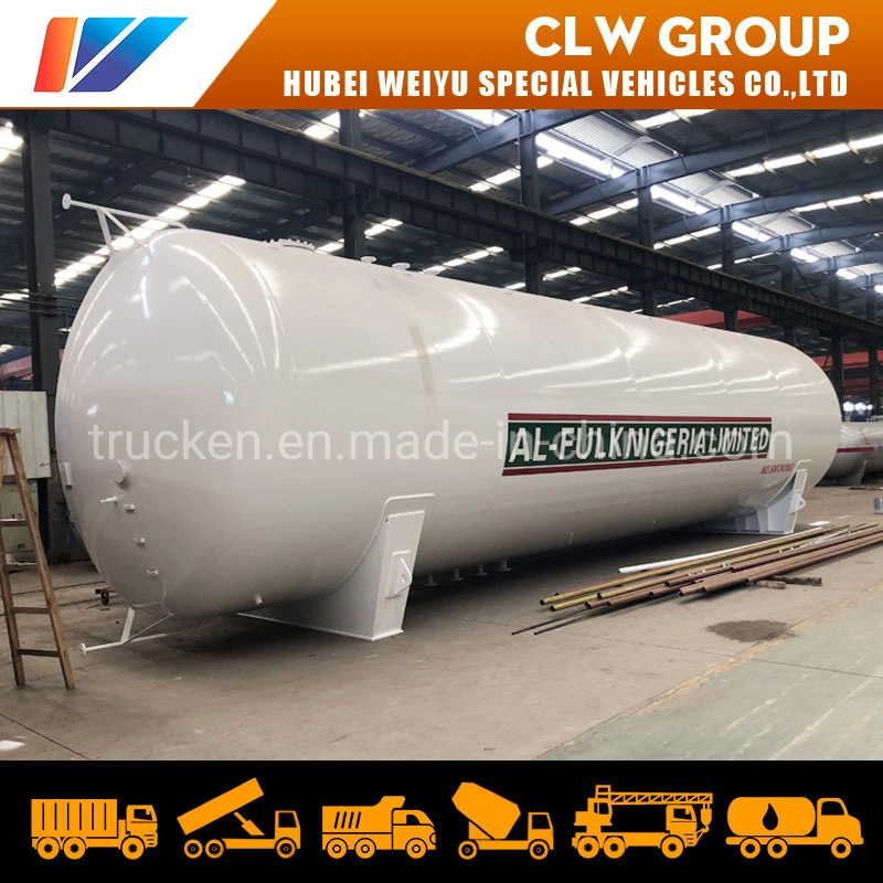 Bulk LPG Gas Storage Tank 50tons 60t 120, 000L Filling Station Bullet Propane Gas Tank 60mt for Nigeria