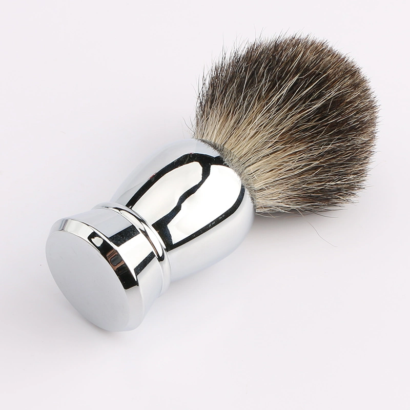 Wet Shaving Products Zinc Alloy Metal Handle with Pure Badger Hair Reusable Shaving Brush