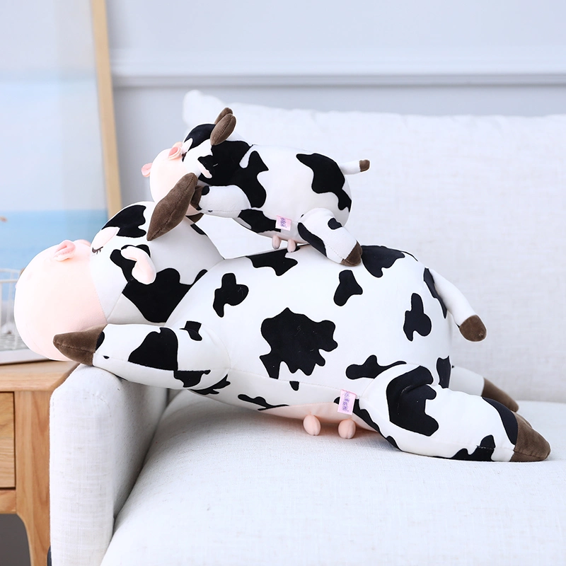 30cm lindo Peluche Vaca muñecas Peluche adorable la vida real de ganado de leche Peluches pan blando cojín almohada Cartoon Kid bebé Regalo de Cumpleaños