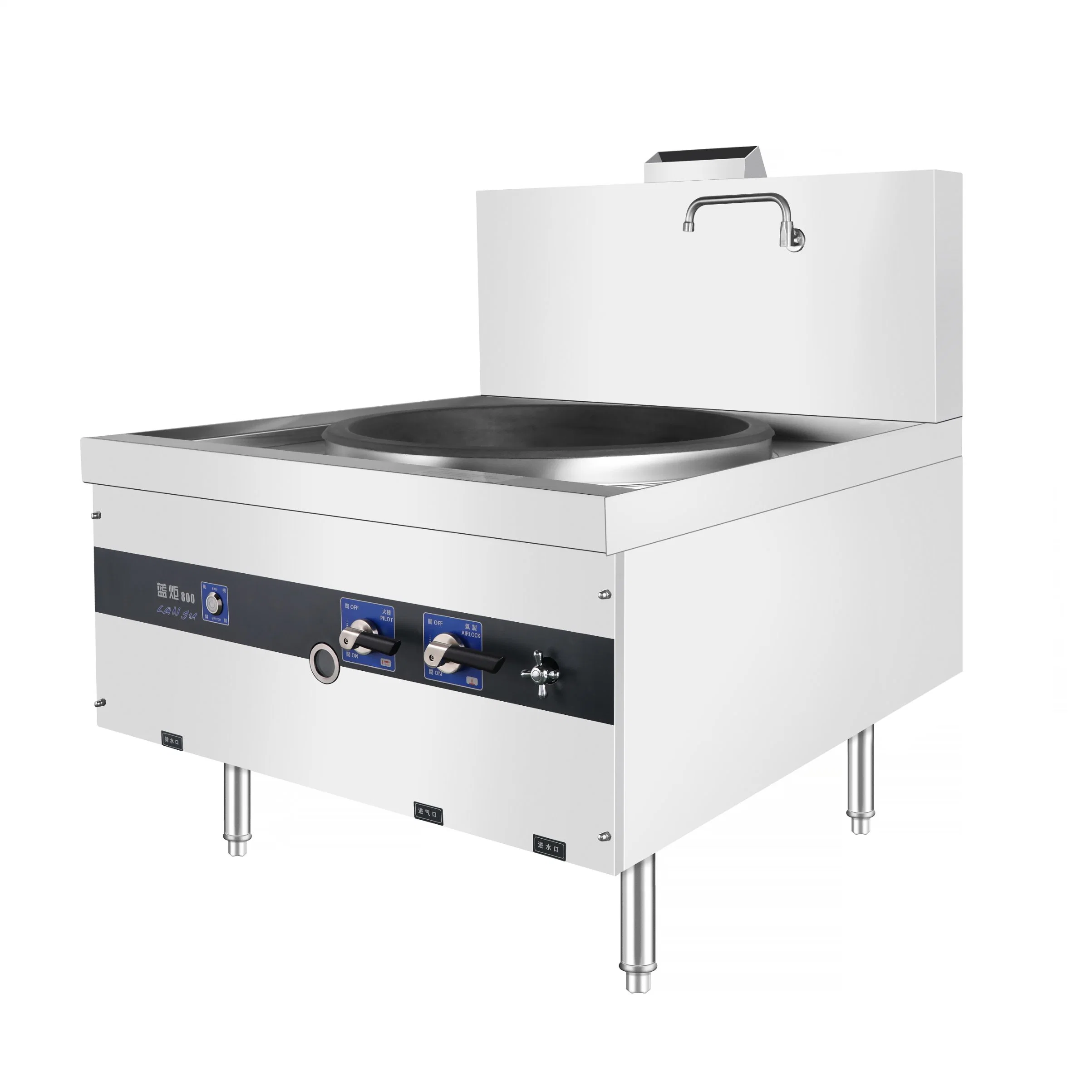 Chinese Lanju 800 Single Burner Cauldron Stove Type 100 Commercial Stainless Steel Cooker Gas Stove /Food Machinery