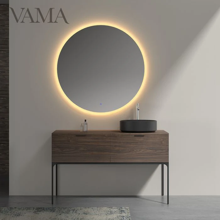 Vama 1200mm Traditional Matt Black Vessel Sink Free Stand Timber Wood Bathroom Vanity with Metal Base