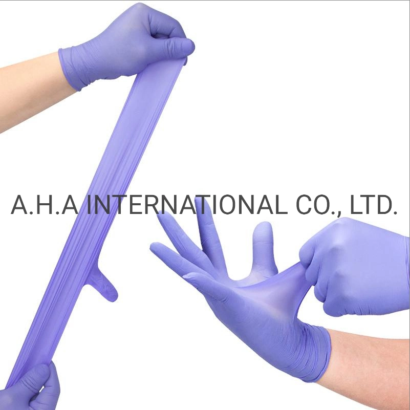 New Design Disposable Nitrile Gloves Blue Nitrile Thin Gloves Household Solid Kitchen Cleaning Gloves