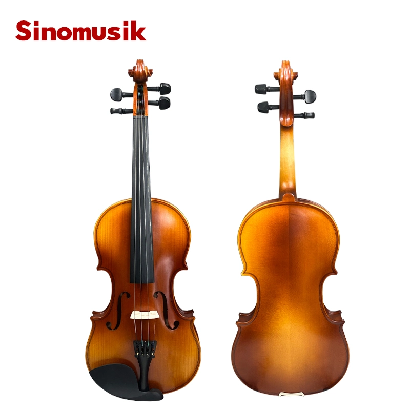 Sinomusik Brand Quality Nice Solid Dark Brown Violin Dyed Wood Accessories Metal Tailpiece