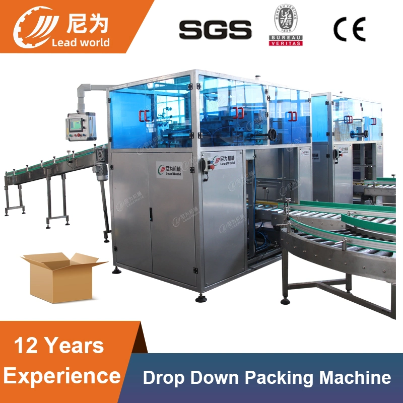 Full Automatic Drop Down Case Packer for Round Pet Bottle