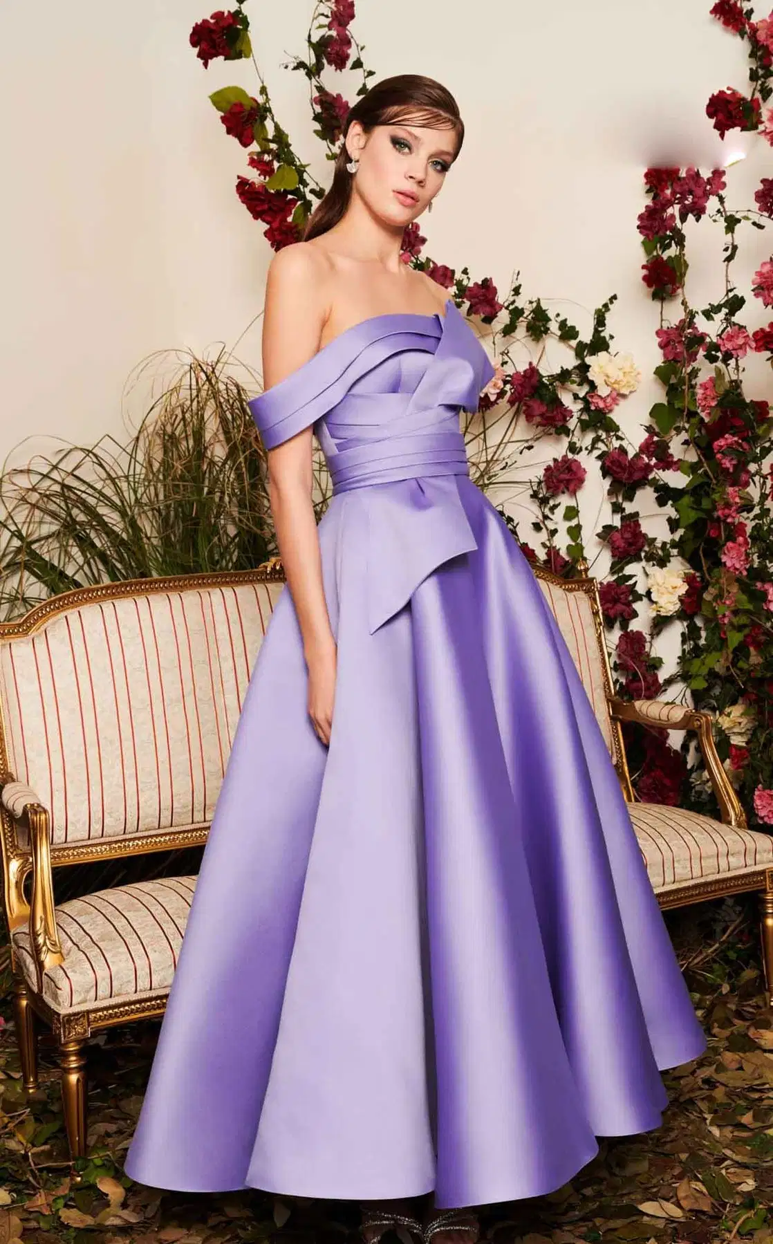 Strapless off Shoulder Satin Fit and Flare A Line Homecoming Prom Dress