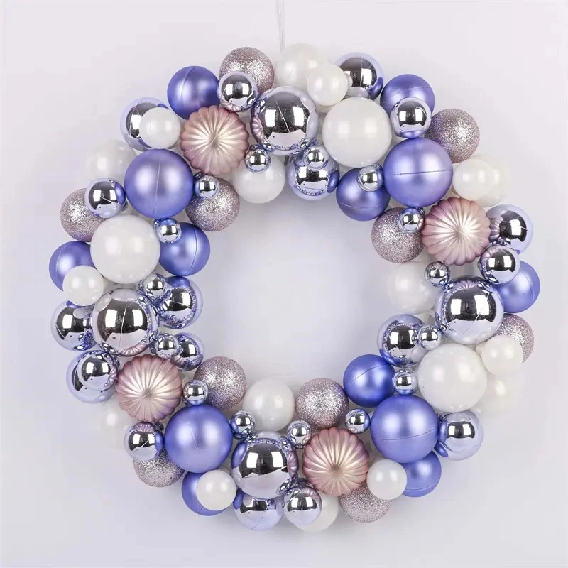 Plastic Ball Wreath 35cm for Front Door Home Wall Decor Navidad Productos Novedosos 2023