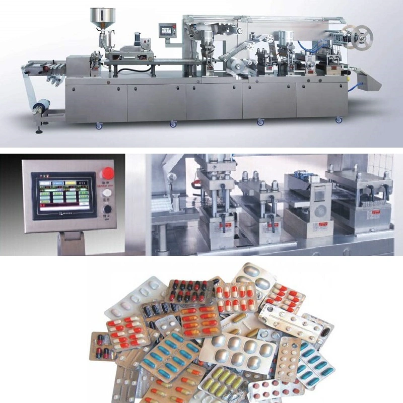 Fábrica de máquina farmacéutica automática Alu-Alu Alu-PVC Vial Tablet cápsula de gel blando Máquina de envasado en blister