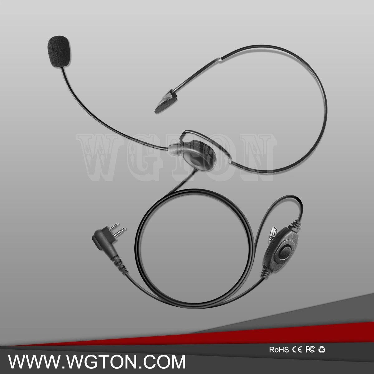 Casque d'écoute léger avec crochet d'oreille pour radio bidirectionnelle Motorola Dp3400.