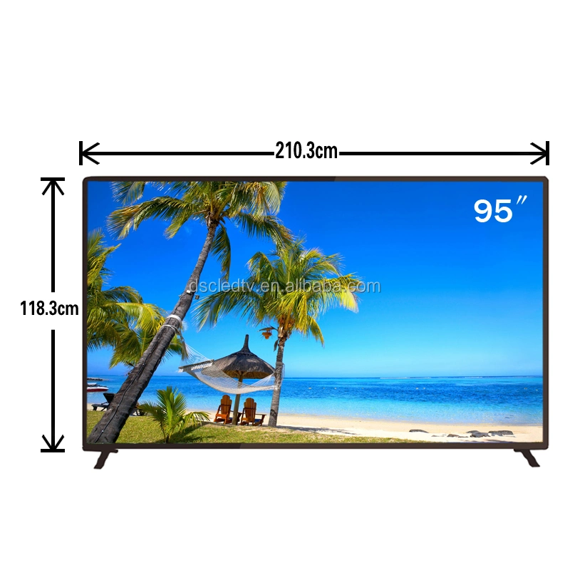 75 85 95 100 Polegadas TV LED 4K TV inteligente