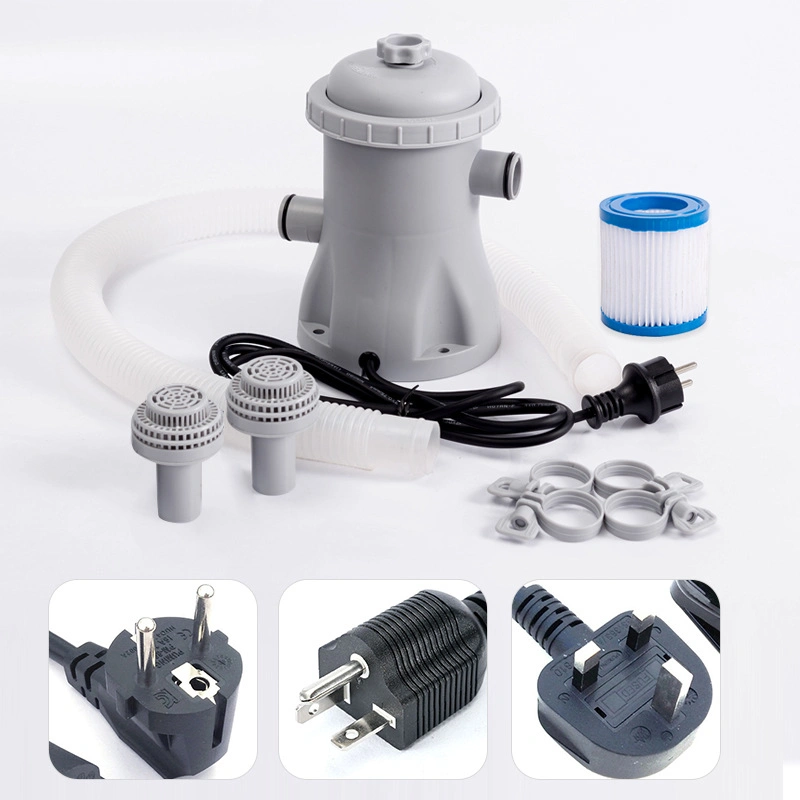 Schwimmbadpumpe und Filter Elektrische Schwimmbadwasserfilterpumpe 300 Gallonen-Kartusche Pool Filter Pumpe Aufblasbarer Pool Filter Pumpensystem Reinigungswerkzeug Für Das Kit Wyz20122