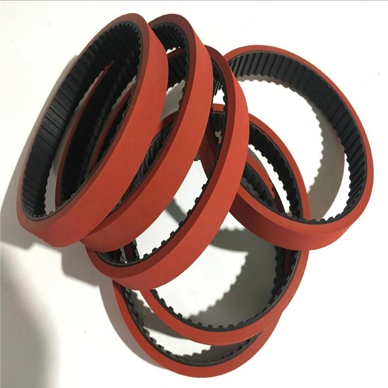 Rot Gummi beschichtete Timing Belt Conveyor Belt Equipment 240L für Verpackungsmaschine, Zuführungen, Sortierer und VFFS Verpackungsmaschinen beschichtete Timing Belts