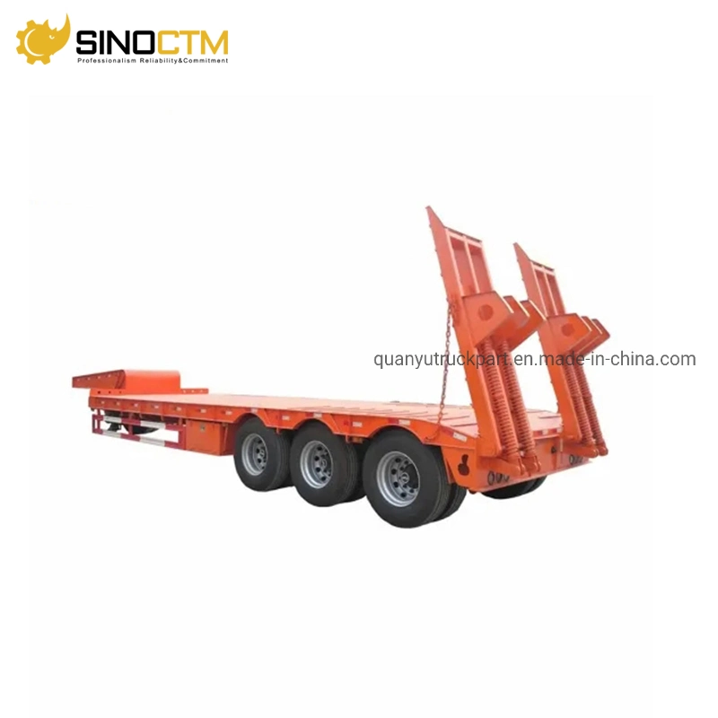 Container Transport Semi Trailer, 3axle 4axle Chassis Low Bed Semi Trailer Truck