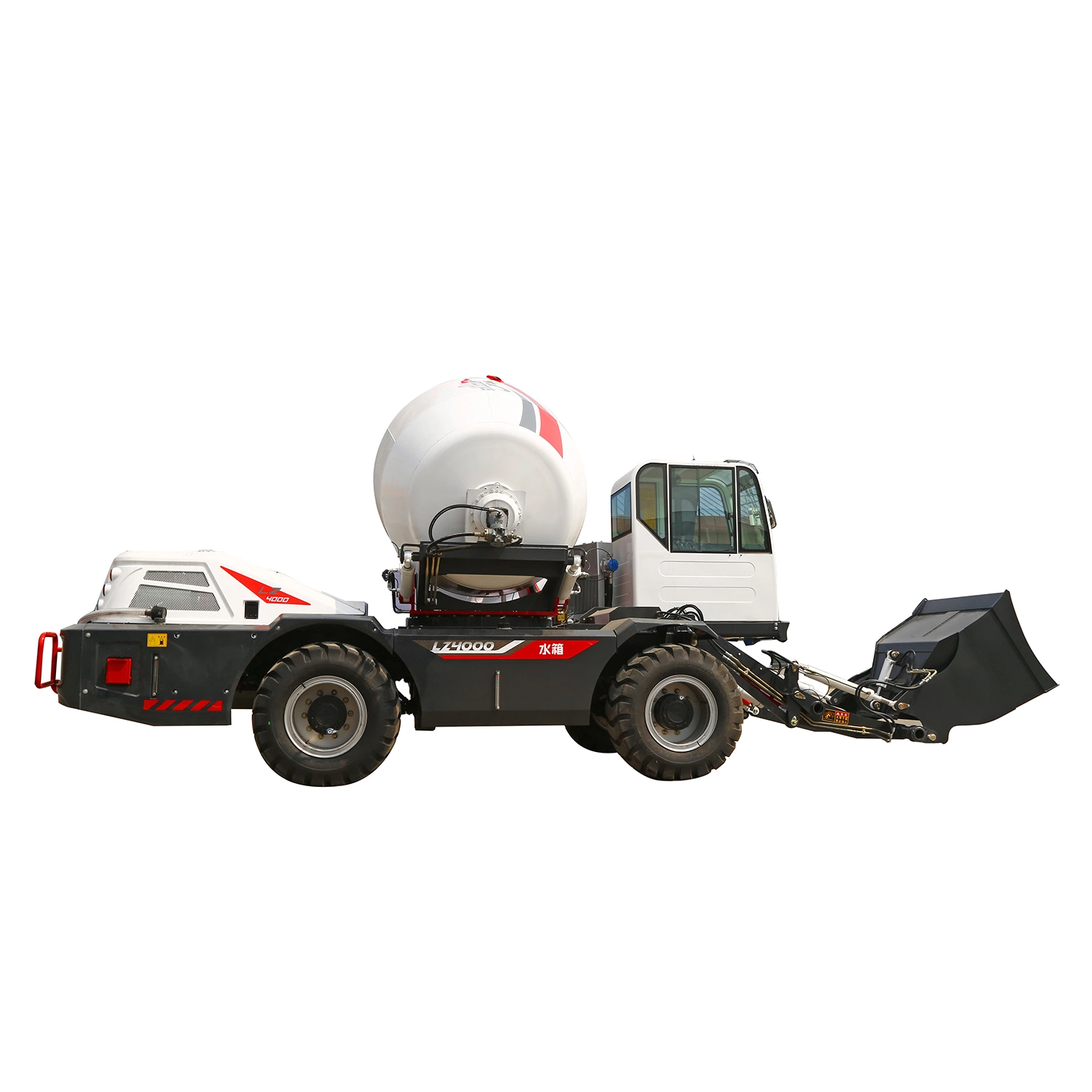 New Upgraded Lz4000 Self Loading Concrete Mixer for 4 Cbm